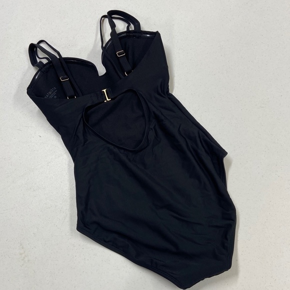 ATHLETA AQUALUXE SQUARE PLUNGE ONE-PIECE Black NWT - Picture 4 of 5